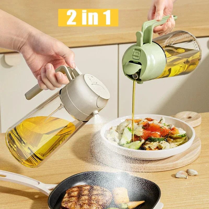 470ml 2-in-1 Oil Sprayer & Dispenser for Cooking and BBQ