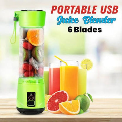 380ml Portable USB Mini Juicer Blender – 6 Blade Smoothie Maker